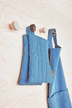 OYOY Living Design Grydelapper - sæt med 2 Striped Demin