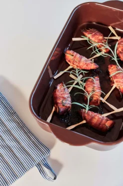 OYOY Living Design Grydelapper - sæt med 2 Striped Demin