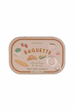 Paddywax Bistro French Baguette Printed Tin Candle - Rosemary Thyme