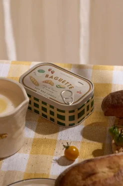 Paddywax Bistro French Baguette Printed Tin Candle - Rosemary Thyme