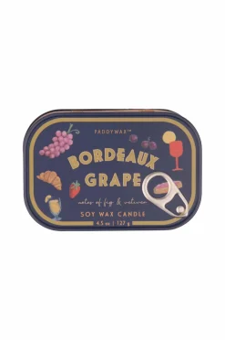 Paddywax Bistro Grapes Printed Tin Candle - Bordeaux Grape