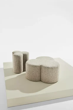 Pastill Bodhi puf i bouclé ø 70 cm