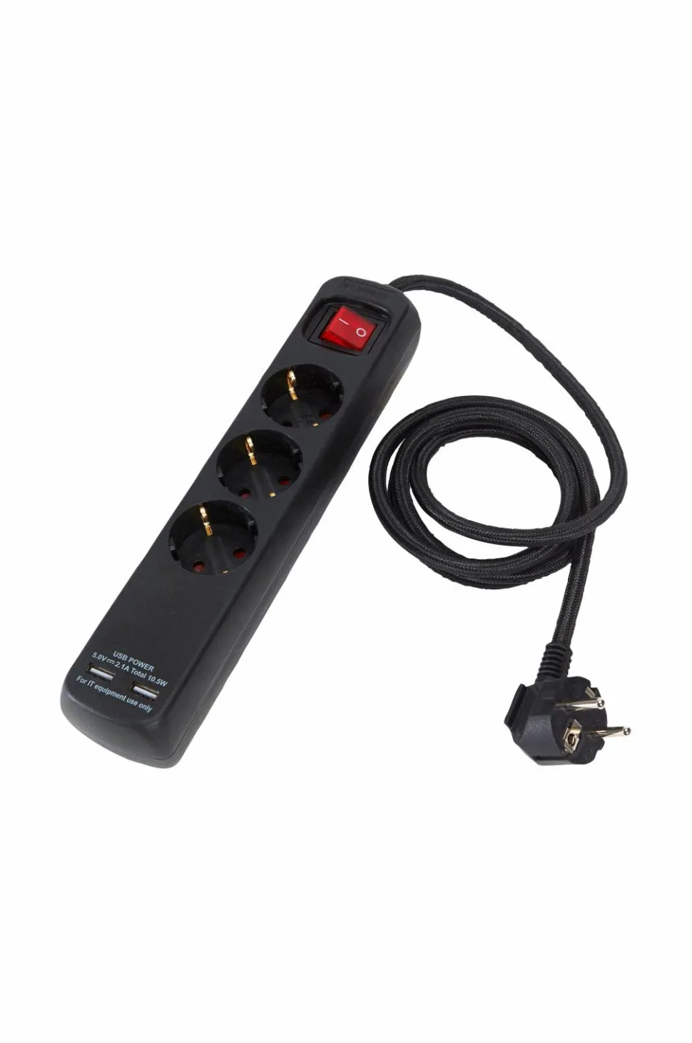 PR Home Stikdåse 3 stik + Usb 1,4 m