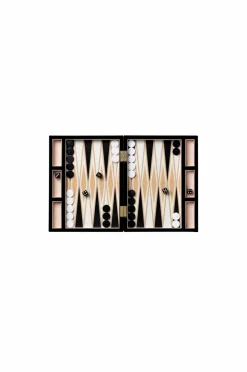 PRINTWORKS Lakeret backgammon, sort
