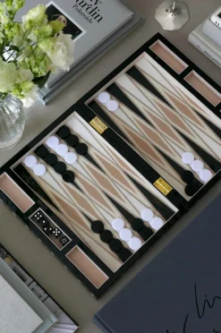 PRINTWORKS Lakeret backgammon, sort