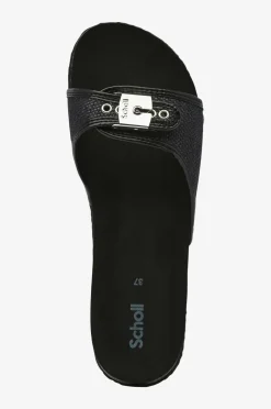 Scholl Iconic Sandaler SL Pescura Flat Cork Canvas Black