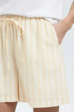 Selected FEMME Hørshorts slfLuisa MW Linen Blend Striped