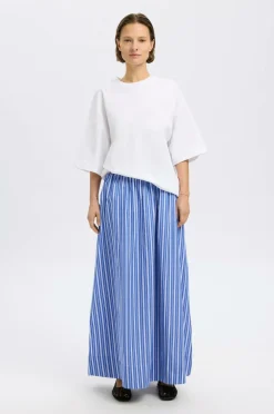 Selected FEMME Maxi nederdel Slffia HW Striped Ankle Slit Skirt