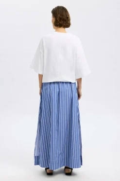Selected FEMME Maxi nederdel Slffia HW Striped Ankle Slit Skirt