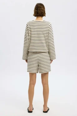 Selected FEMME Shorts slfElise HW Striped Shorts