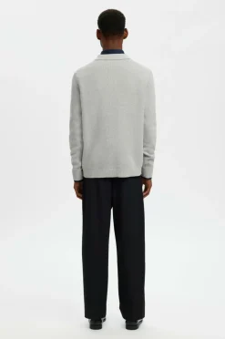 Selected HOMME Trøje slhDane LS Knit Struc Half Zip Polo