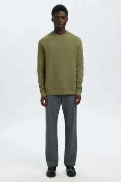 Selected HOMME Trøje Slhdane LS Knit Structure Crew Neck