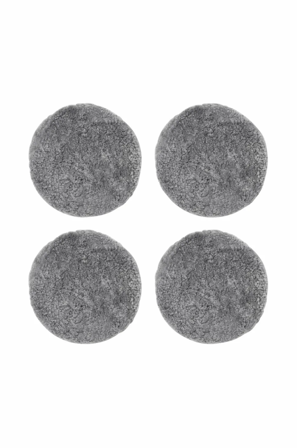 Skinnwille Fåreskindspude rund krøllet 4-pak