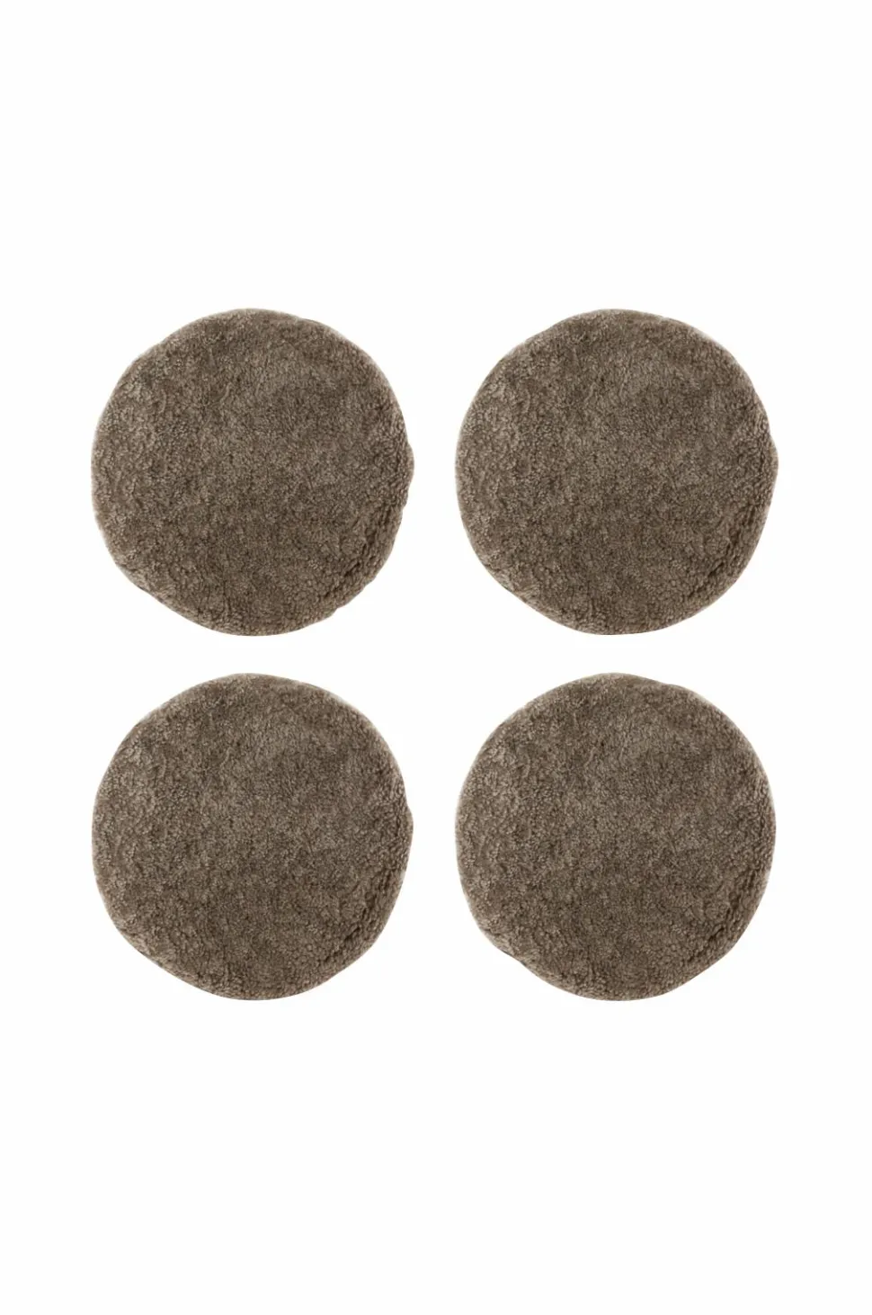 Skinnwille Fåreskindspude rund krøllet 4-pak