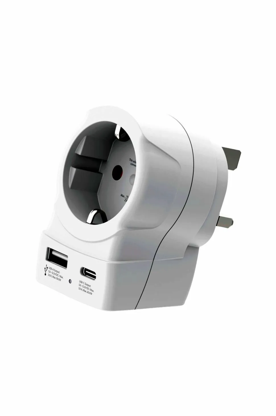 SKROSS Rejseadapter USB-A/USB-C 20W