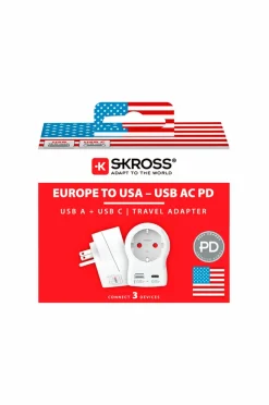 SKROSS Rejseadapter USB-A/USB-C 20W
