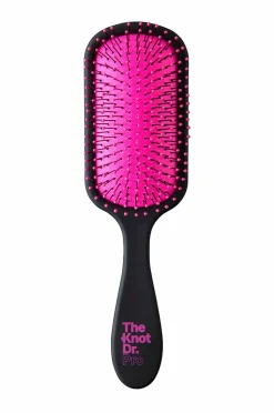 The Knot Dr. The Pro Paddle Brush Black Rubberised