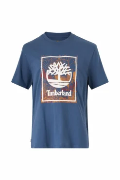 Timberland T-shirt Front Seasonal Stack Lo Dkblu