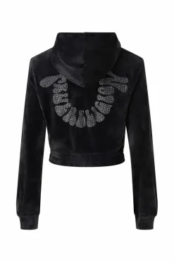 True Religion Hættetrøje Branded Crystal Velour Zip