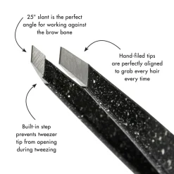 Tweezerman Slant Tweezer Sparkling Black Anniversary Retail