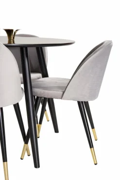 Venture Home Spisebordssæt Plaza med 4 stole Velvet