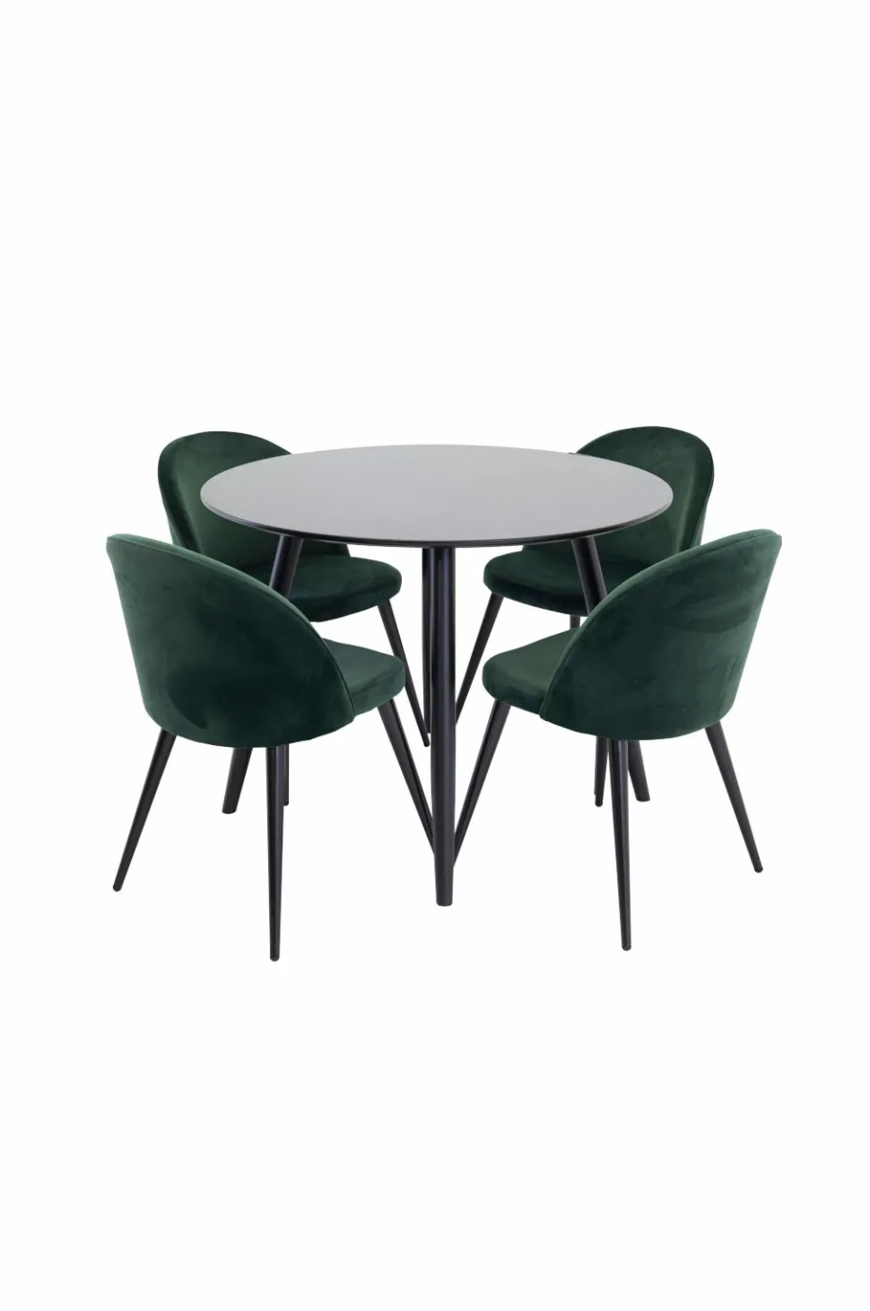 Venture Home Spisebordssæt Plaza med stole fløjl