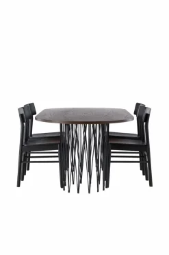Venture Home Spisegruppe Stone Oval og stolene Montros