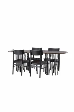 Venture Home Spisegruppe Stone Oval og stolene Montros