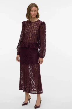 Vero Moda Maxi nederdel vmMeta Lace HW Ankle