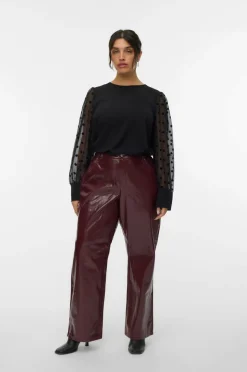 Vero Moda Curve Bukser vmcTessa HR Wide Colored Vinyl