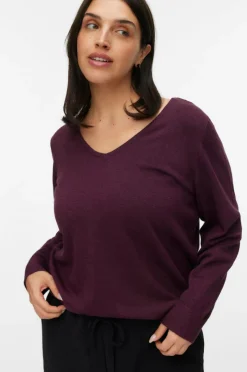 Vero Moda Curve Pullover vmChappyglitter LS 2way Pull Boo CU