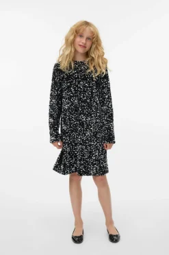 Vero Moda Girl Pailletkjole vmBella LS Sequin Jrs Grl