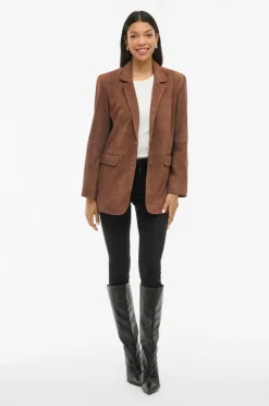 Vila Blazer i ruskind viSuede L/S