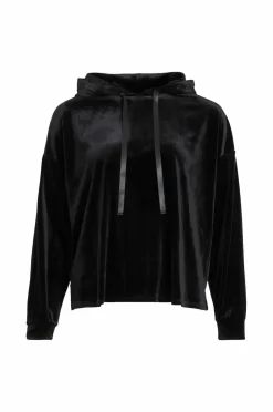 Vila Hættetrøje viEmily L/S Velvet Hoodie/r