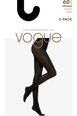 Vogue Strømpebukser Pantyhose 60 den Opaque 2-pak