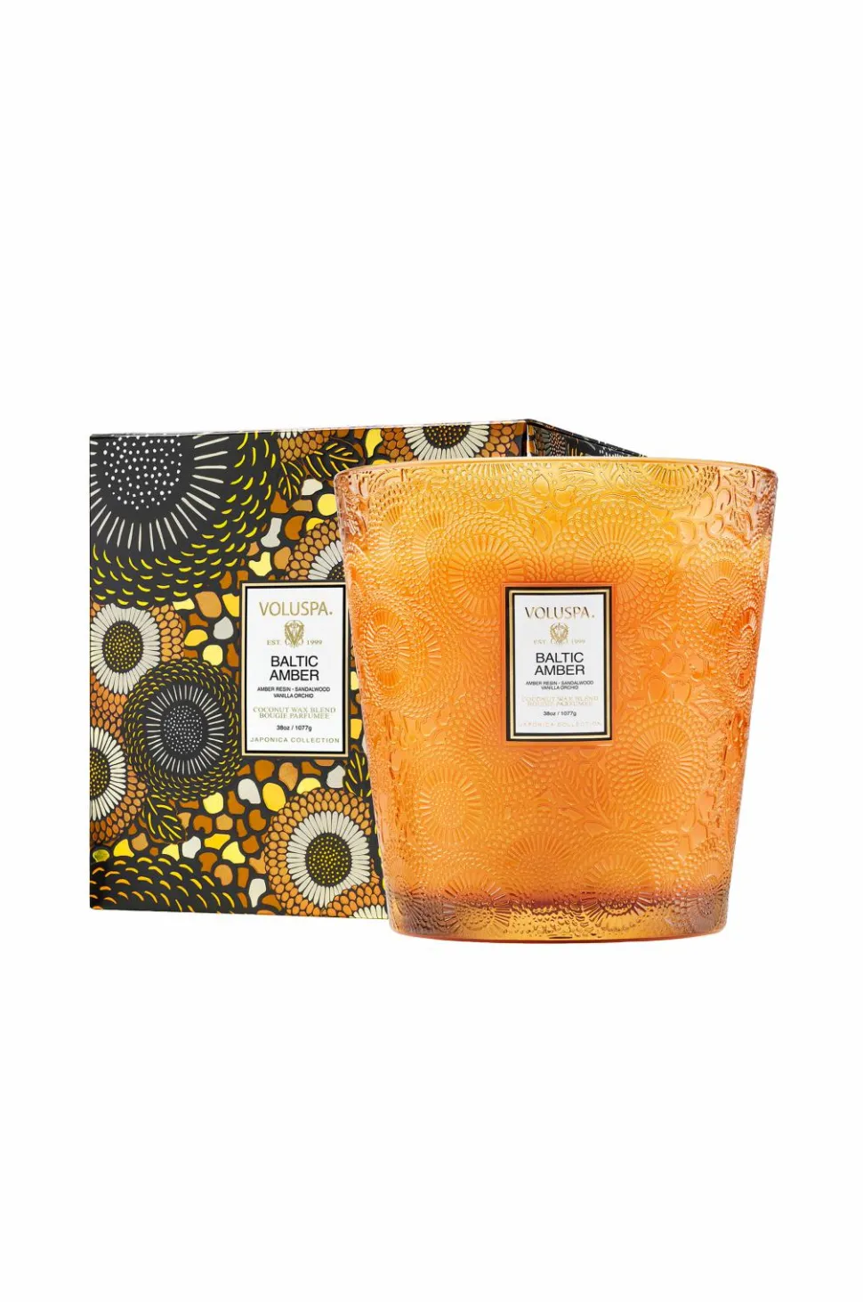 Voluspa Baltic Amber Boxed Luxe Jar Candle 80H