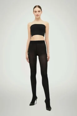 Wolford Strømpebukser Cotton Rib Tights 70 Den