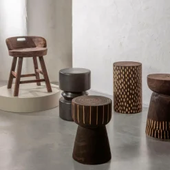 WOOOD Dekorativ skammel Rosalie