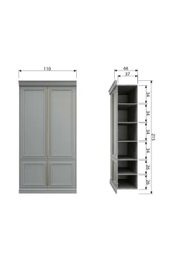 WOOOD Garderobeskab Organize, 215x110x44 cm