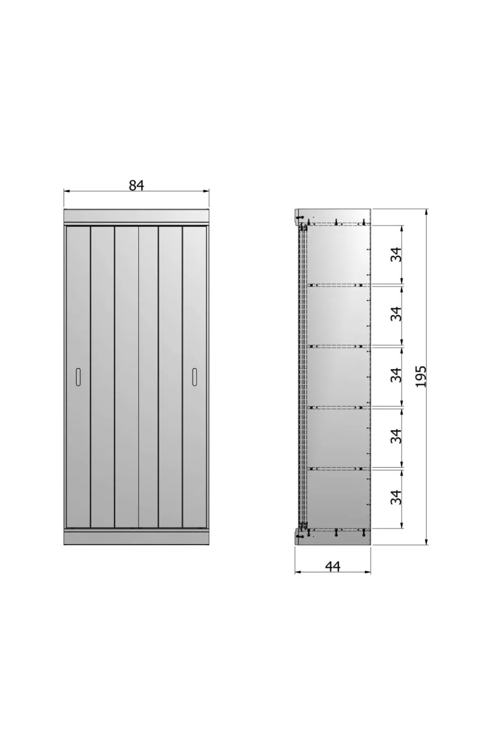 WOOOD Garderobeskab Row