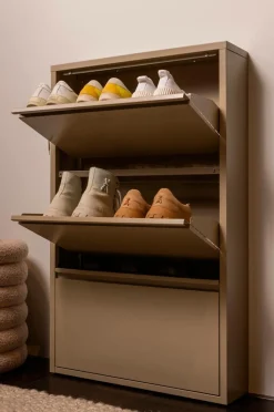 WOOOD Skoskab med 3 rum Sabine