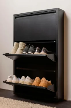 WOOOD Skoskab med 3 rum Sabine