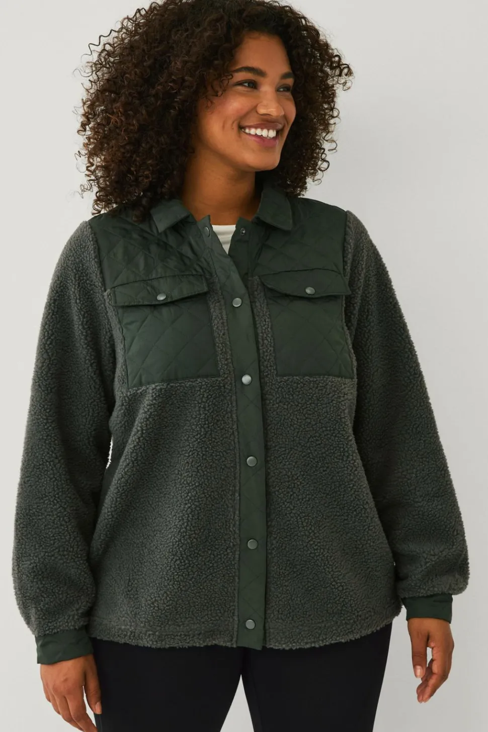 Zizzi Jakke Aophelia fleece
