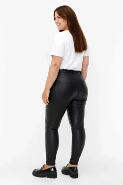 Zizzi Jeans mJoy Coated Zip Amy Pants