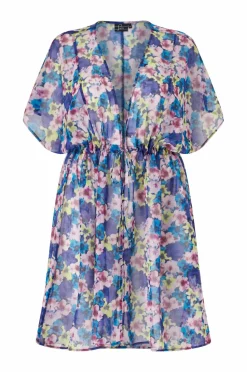 Zizzi Kimono Shusi S/S Kimono Aop
