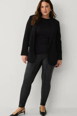 Zizzi Leggings Emana, Long, PU Leggings