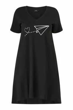 Zizzi Natkjole mAlba S/S Blk Dress