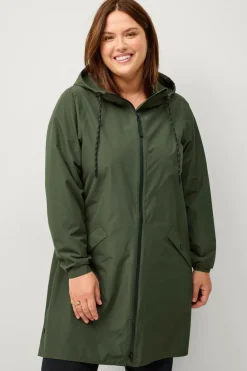 Zizzi Regnjakke caKlara Zip L/S Raincoat